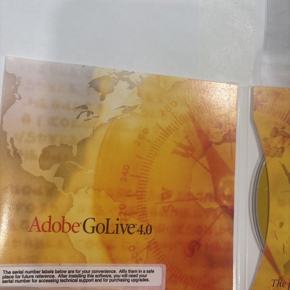 Adobe GoLive 4.0 Upgrade Macintosh Complete Boxed Software Manuals Serial