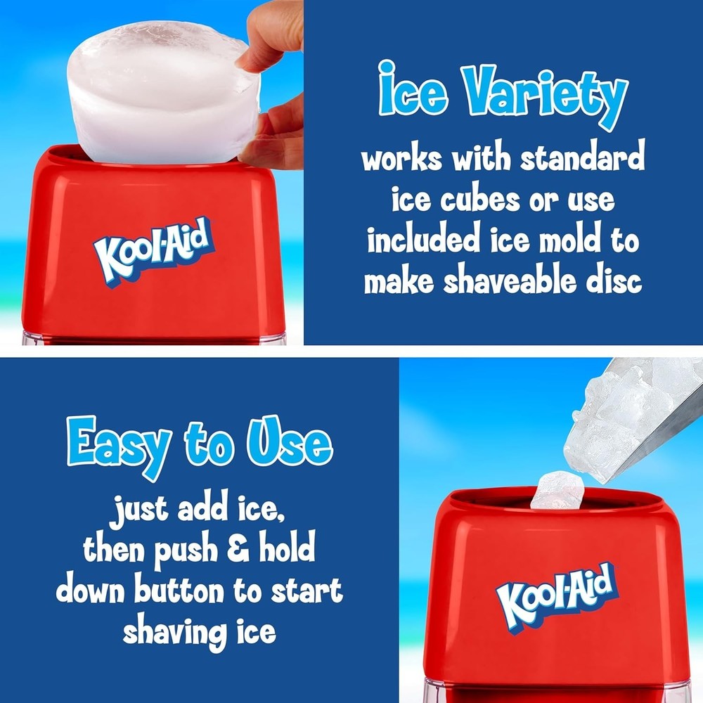 Efficient Shaved Ice Machine with Stainless Steel Blades - Include Ice Molds!