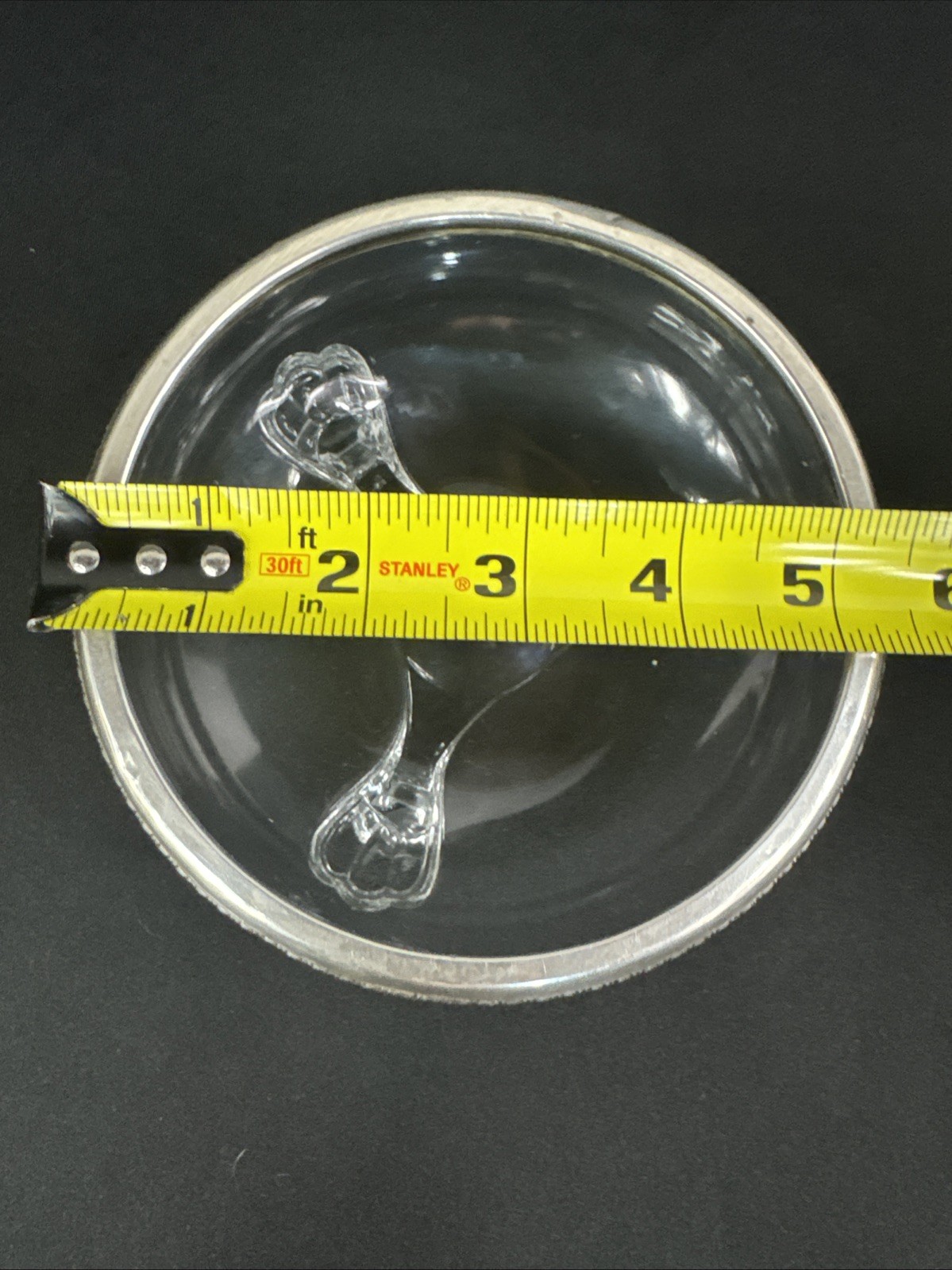 Weidlich Sterling 8319 Crystal 3 Footed Bowl 5.5” c1930s