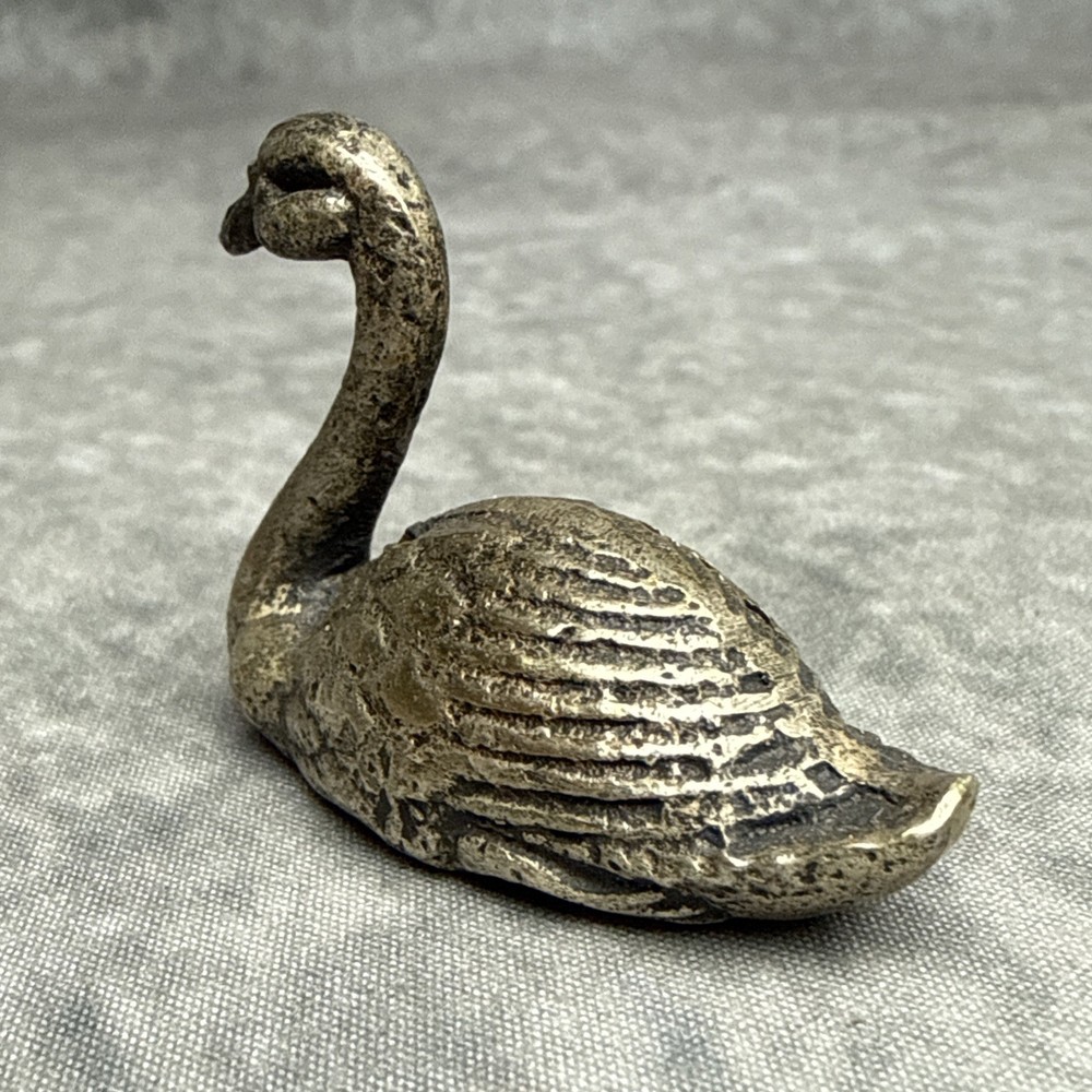 Vintage Swan Silver Plated Place Card Holder