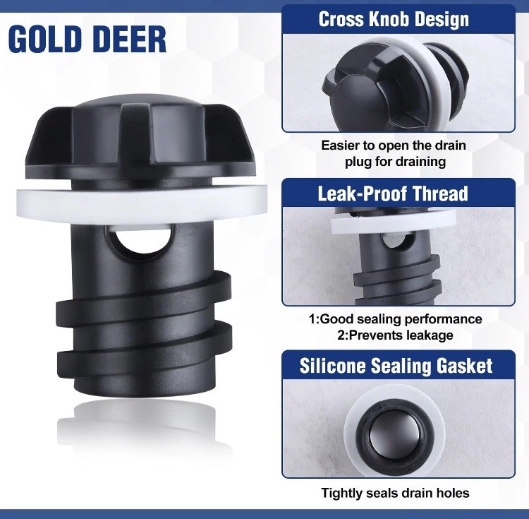 2Pcs Replacement Drain Plug for YETI Cooler for RTIC Cooler Leak-Proof 2 Pack A