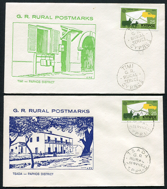 CYPRUS (24857): TIMI, TSADA postmarks on covers