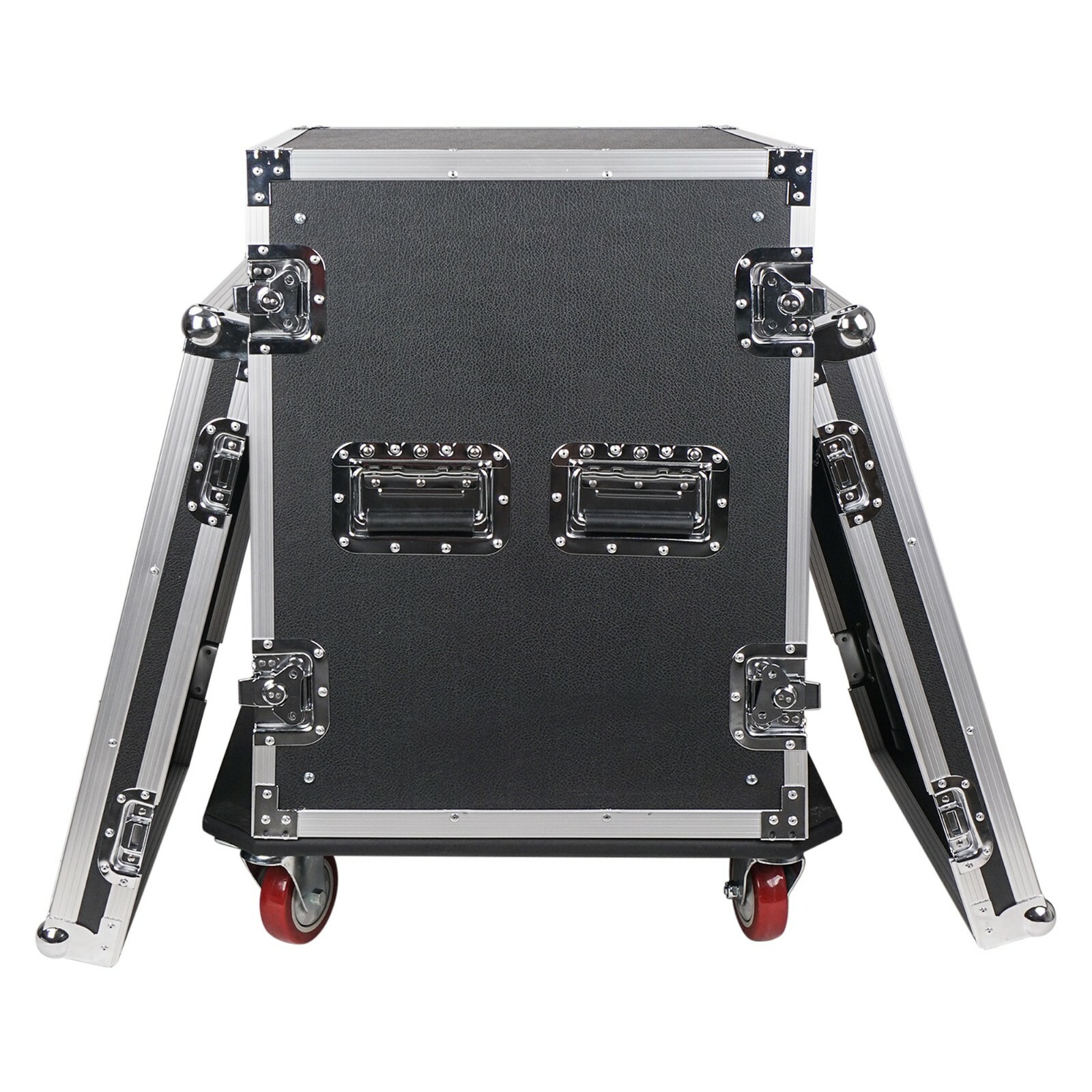 Sound Town 14U PA DJ Rack/Road Case with 21"Depth Plywood,Casters (STRC-14UW)