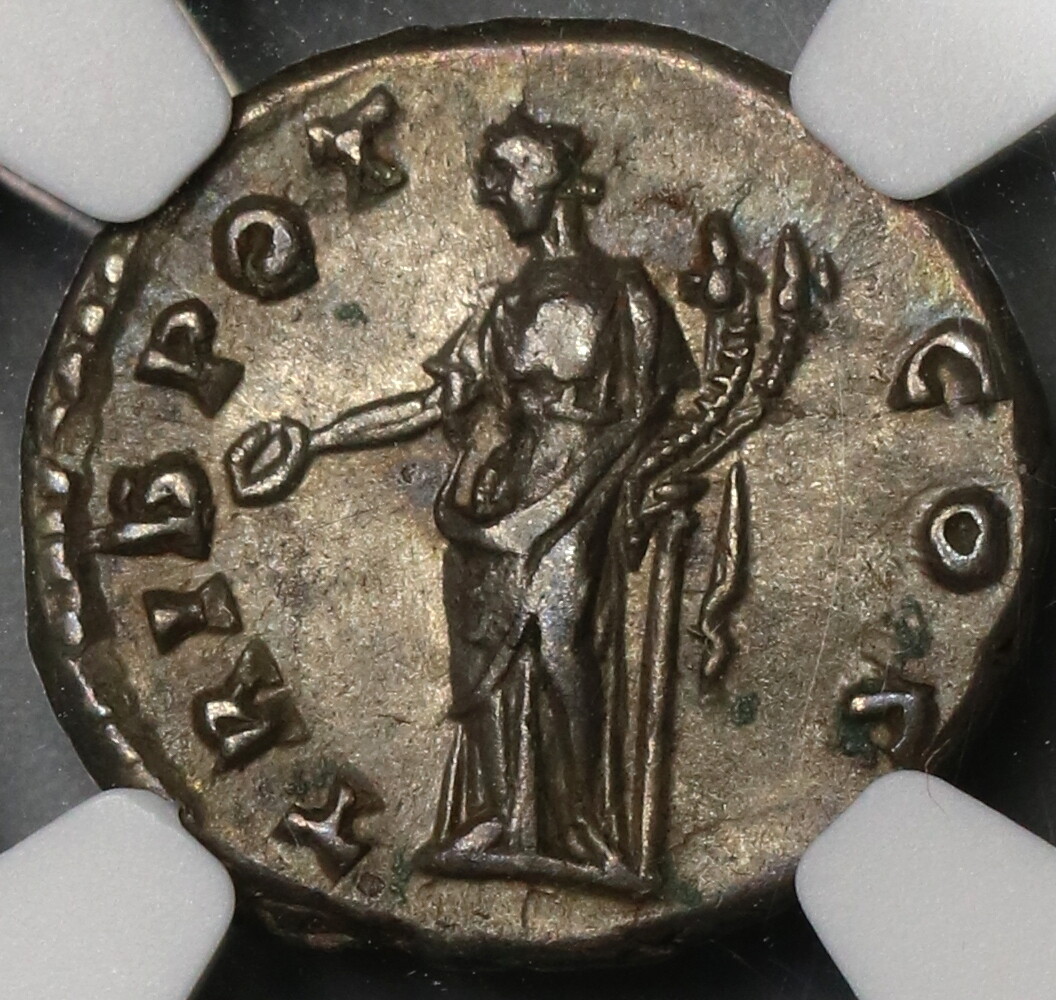 138 NGC XF Caesar Antoninus Pius Roman Empire Denarius Rare Concordia (19063005C