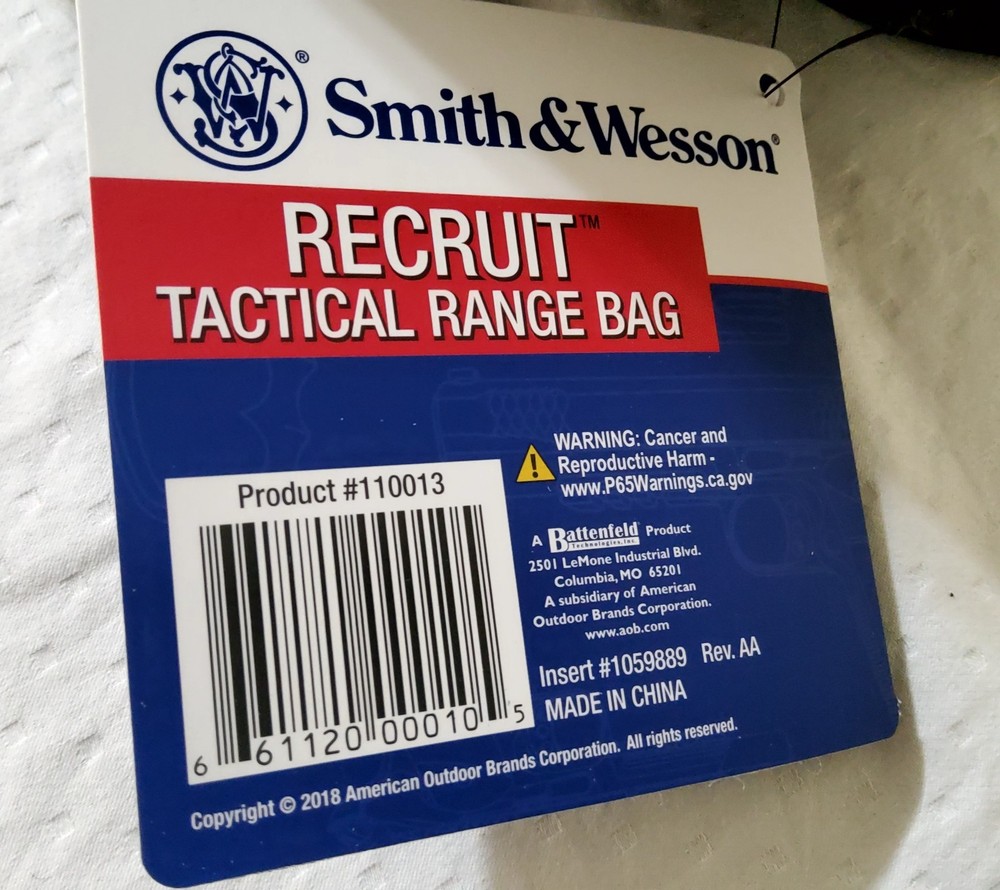 Smith & Wesson Black Recruit Tactical Range Bag