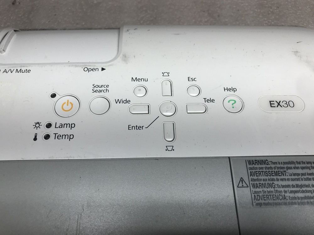 Epson EX30 LCD Projector Model H283A Avi/HDMI No Remote Tested & Functional