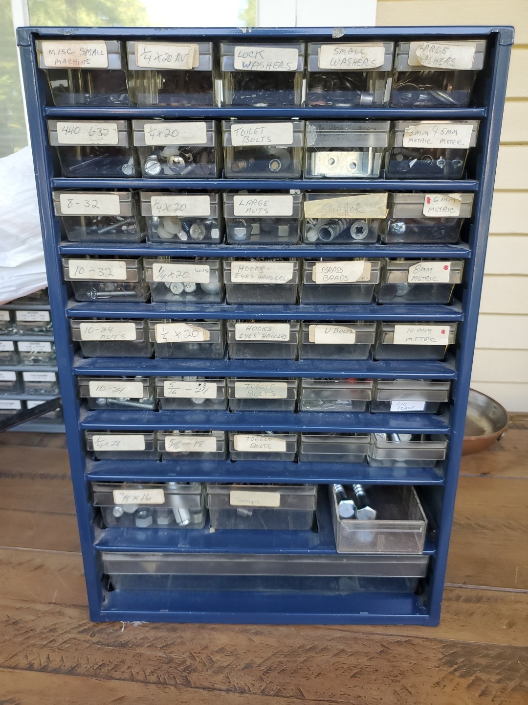 Vintage Blue RAACO 39 Drawer Metal Storage Organizer Parts Hardware Pls Read!