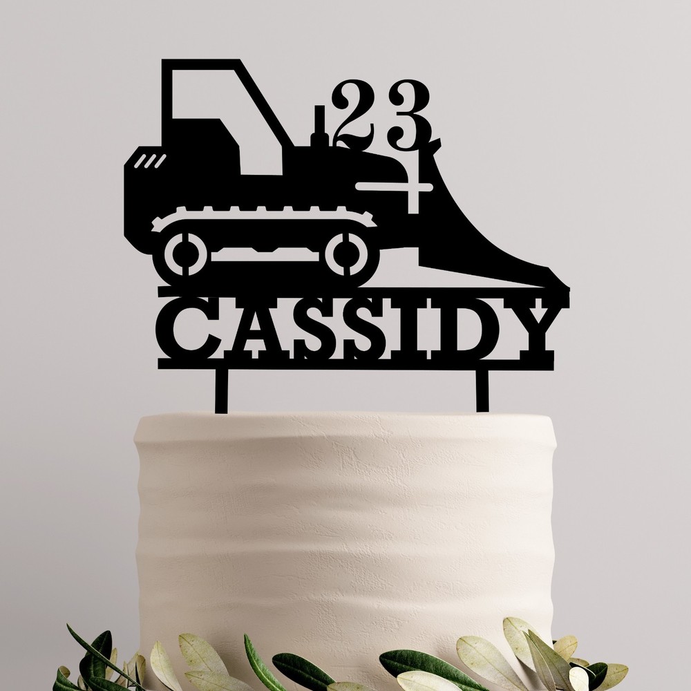 Front Loader Cake Topper, Skid Steer Topper, Custom Topper, Personalized Topper