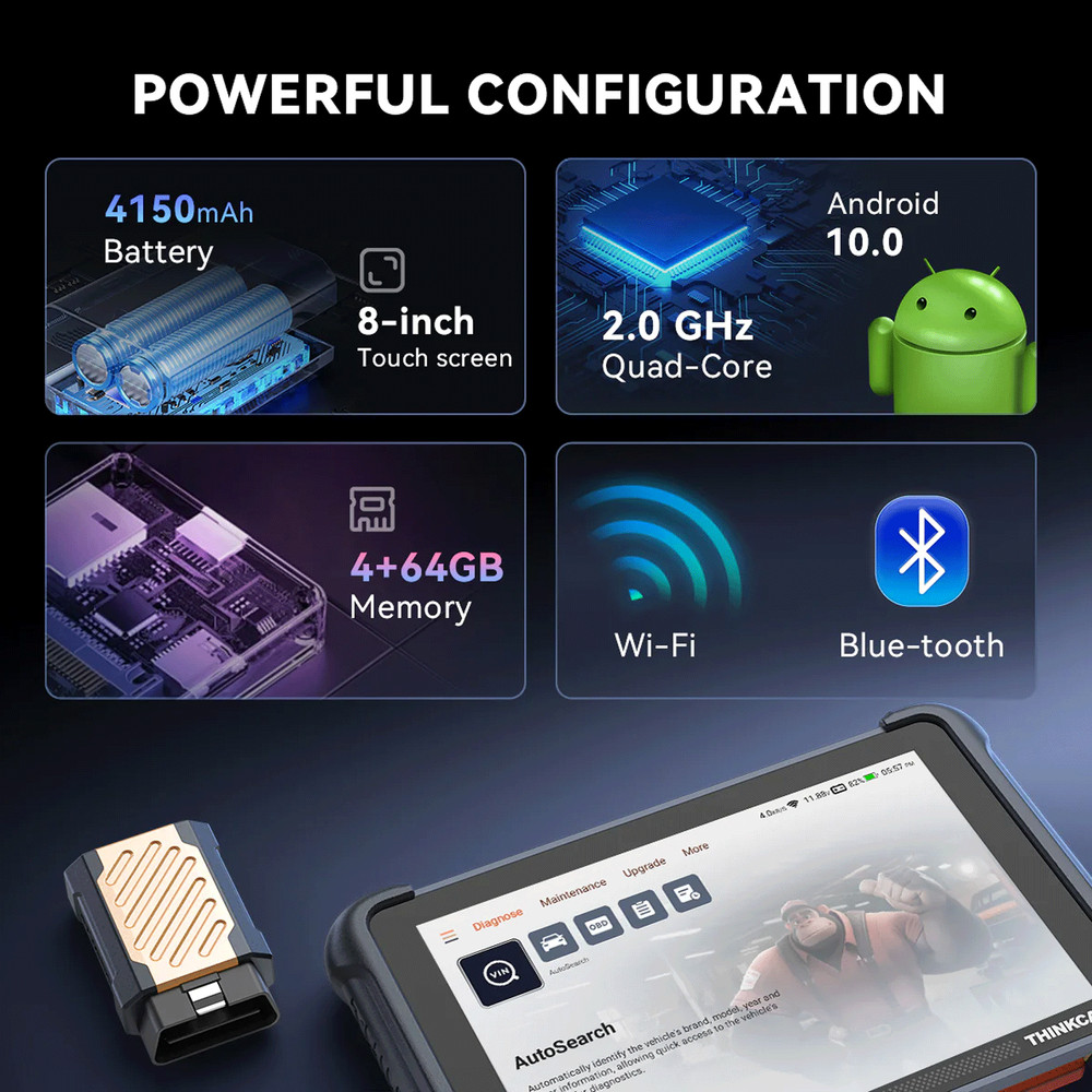 ThinkScan 689BT Bidirectional OBD2 Diagnostic Scanner ECU Coding CANFD/DOIP/FCA