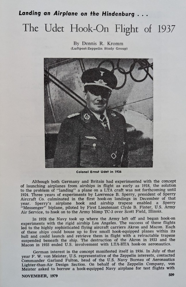 German Postal Specialist Nov '79 Postwar Airletter Sheets Udet Hook-On Flight