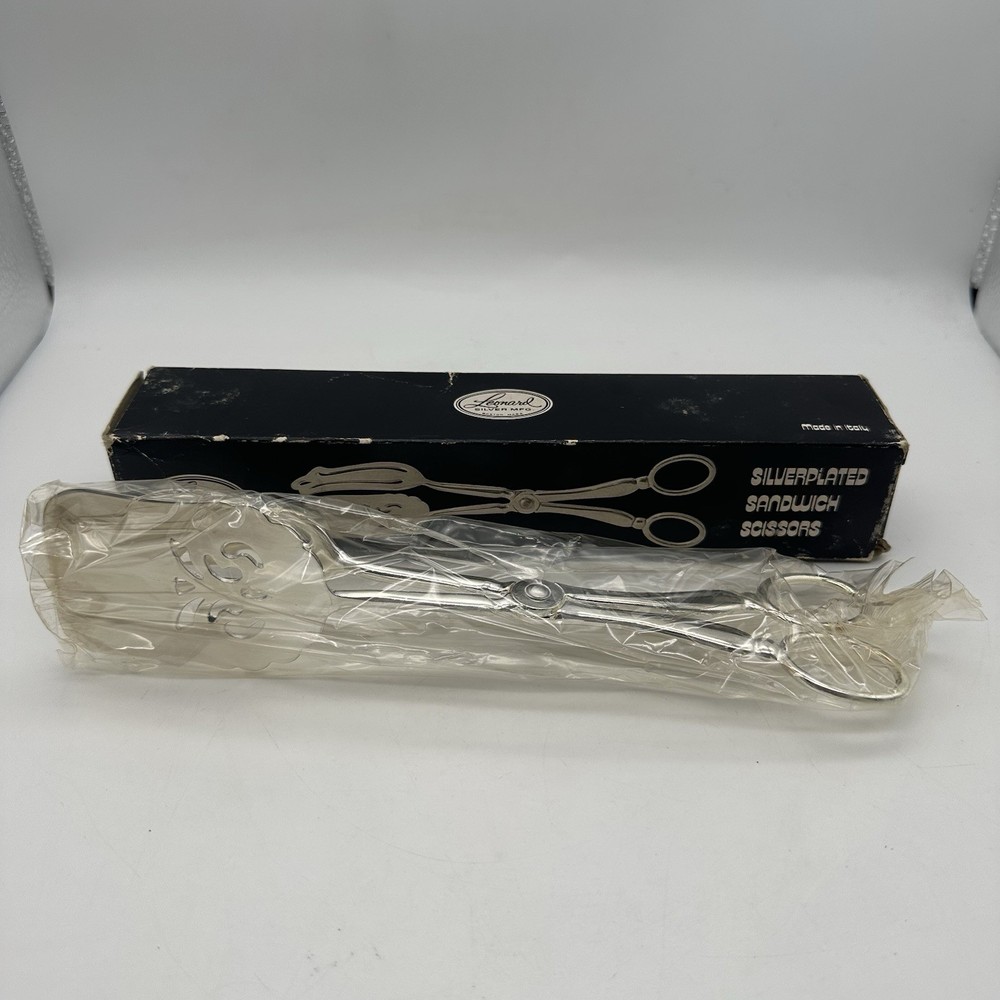 Leonard Italy Silverplated Sandwich Scissors #303