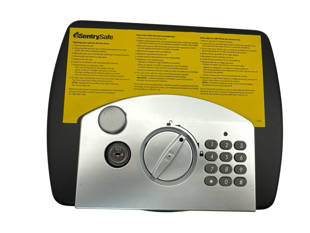 SentrySafe Small Digital Lock Box P008E Portable Security Tethering Cable Handle