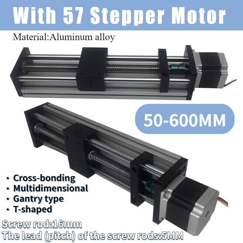 Rail Motion Slide Stage Actuator CNC Linear Guide Stroke With 57 Stepper Motor