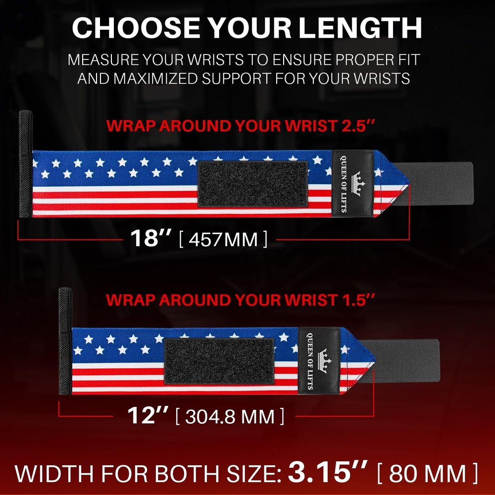Weightlifting Wrist Wraps with Thumb Loop – HeavyDuty Support for Powerlifting