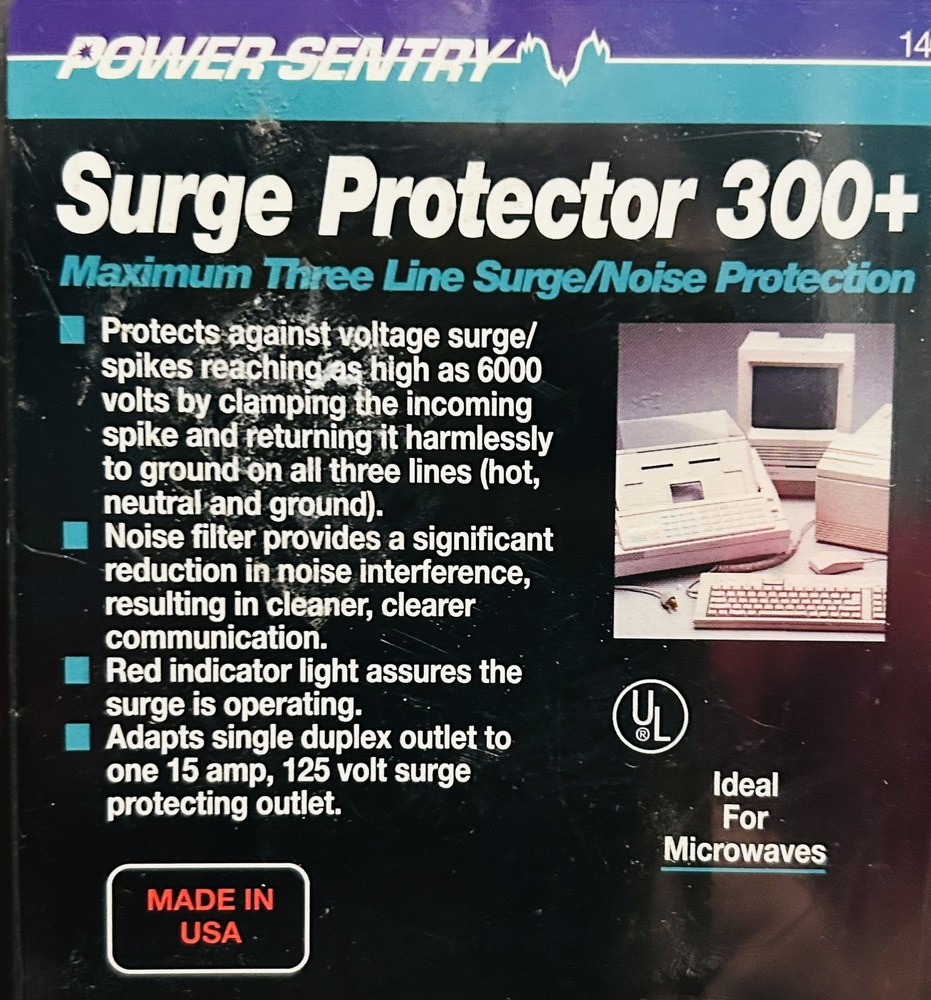 POWER SENTRY HOME ELECTRONICS SURGE PROTECTOR BLOCKER 165 JOULES MODEL 140