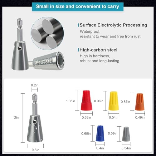 4 Pcs Upgraded Wire Twister Tool for Drill 2025 Version, Black
