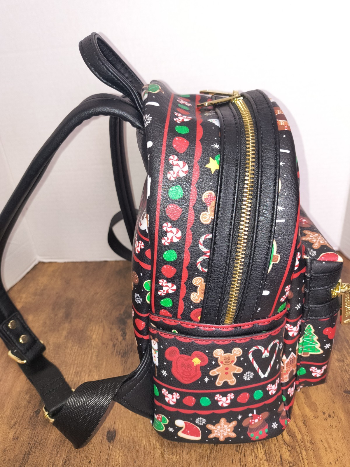 Loungefly Disney Parks Mickey & Minnie Christmas Holiday Snacks Mini Backpack