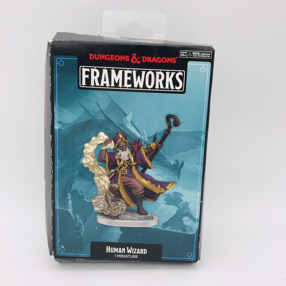 Human Wizard x4 • Dungeons & Dragons • Frameworks Miniature • New on sprue