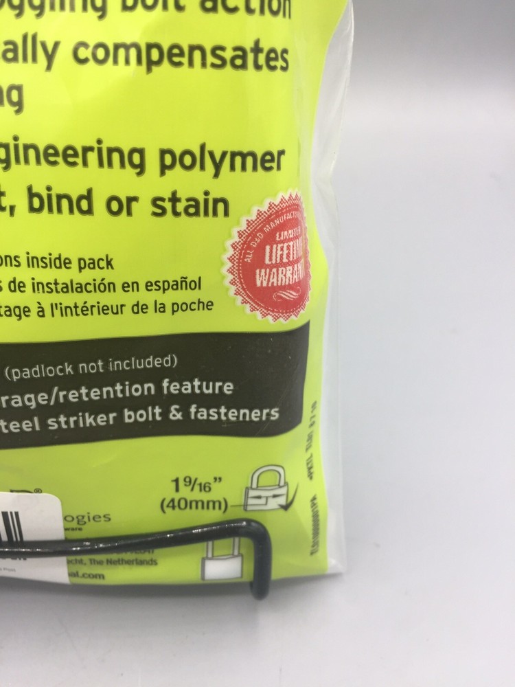Gate Latch D & D Technologies, T- Latch General Purpose TL01 Black (New)