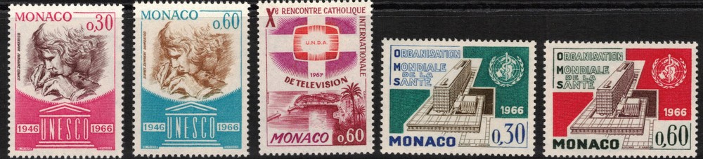 MONACO Scott 642-3 644 646-7 Mint NH
