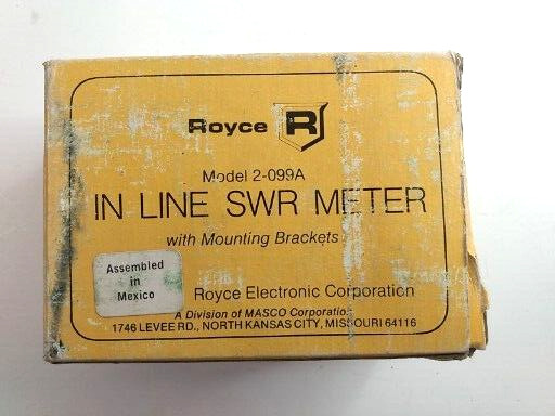 Royce In Line SWR Meter No Bracket Or Cable UNTESTED