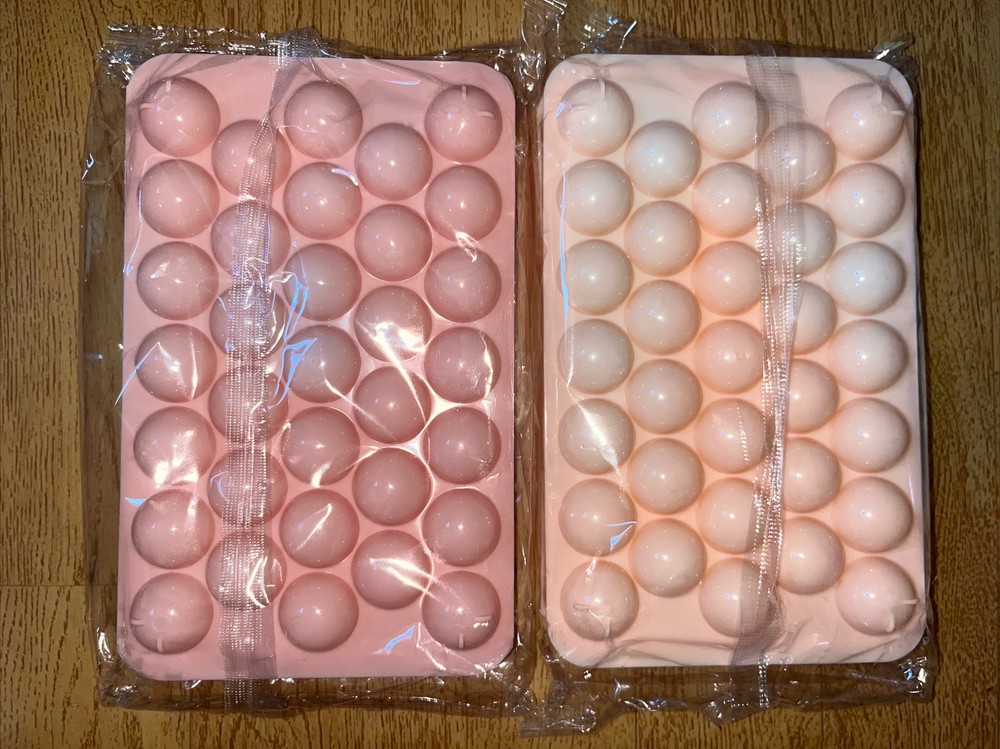 Ball Ice Cube Trays Small Pink Plastic Kitchen