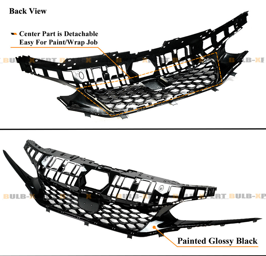 TYPE-R STYLE WHITE UPPER TRIM REPLACEMENT+UPPER GRILL FOR 2022-2024 HONDA CIVIC