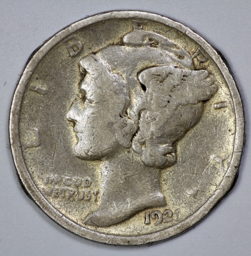 1921 Mercury 10c Silver Dime