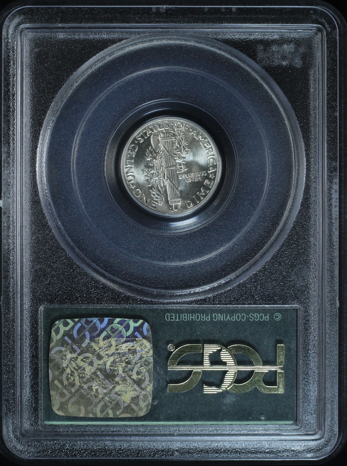 1944 MERCURY DIME 10C PCGS MS66FB - FULL BANDS OGH (PQ162)