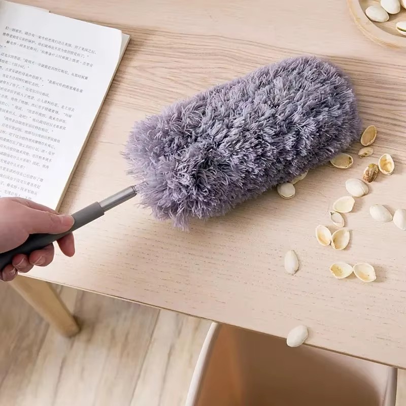 Adjustable Soft Microfiber Feather Duster Dusting Brush Household Cleaning Tool
