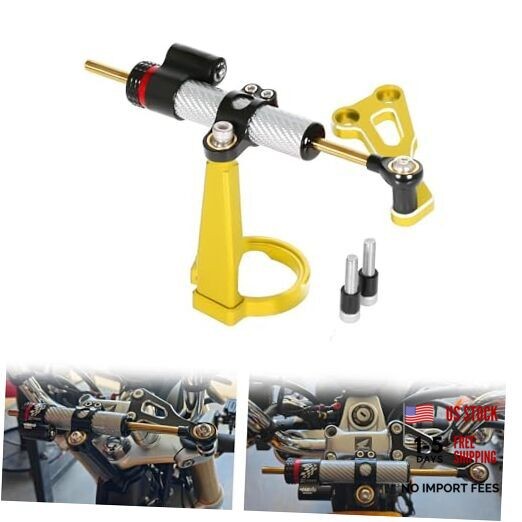 Monkey125 Steering Damper Stabilizer & Mounting Bracket Grip Compatible Gold