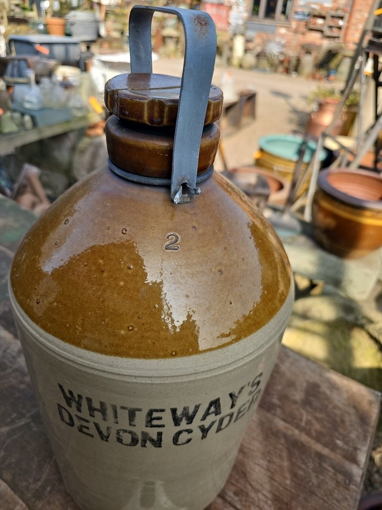 Vintage Whiteways Devon Cyder Stoneware Jar 2 Gallon