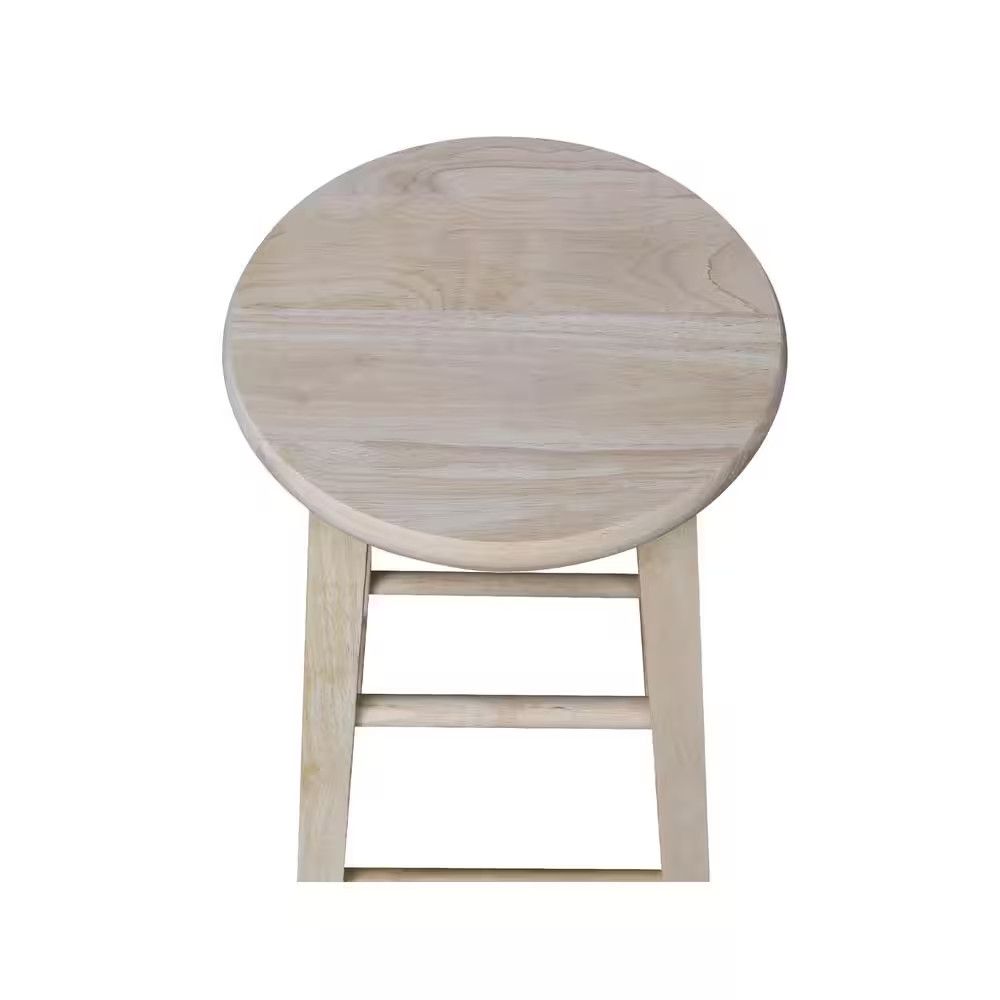 24 In. Unfinished Wood Counter Stool