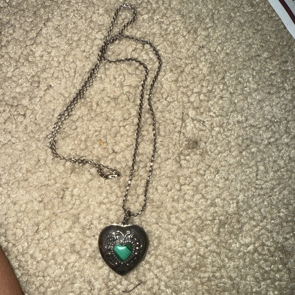 Sterling Silver, Turquoise Pendant Necklace locket