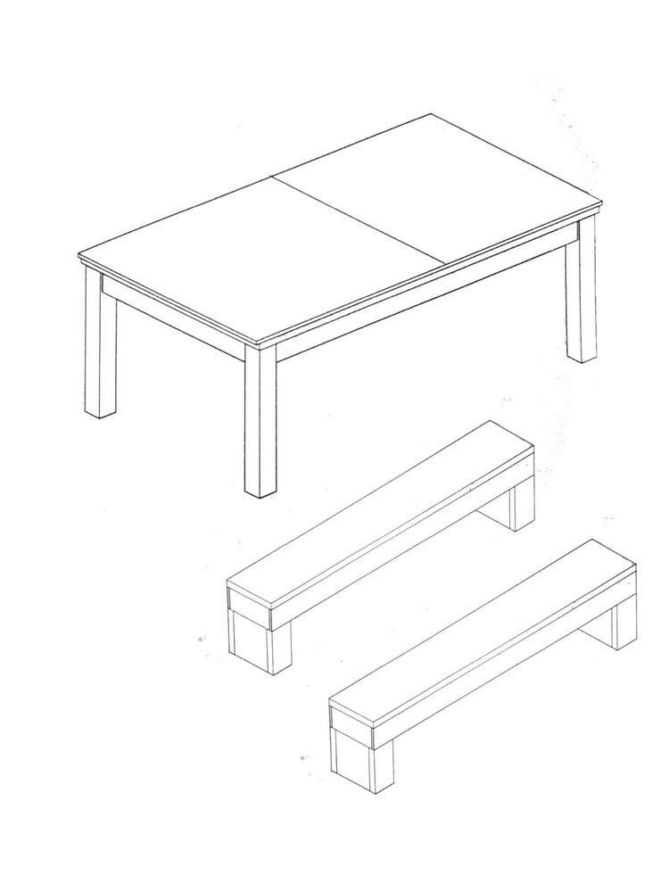 7Ft Pool Table Billiard Blue became a dinner table with benches - m. Rich Blue