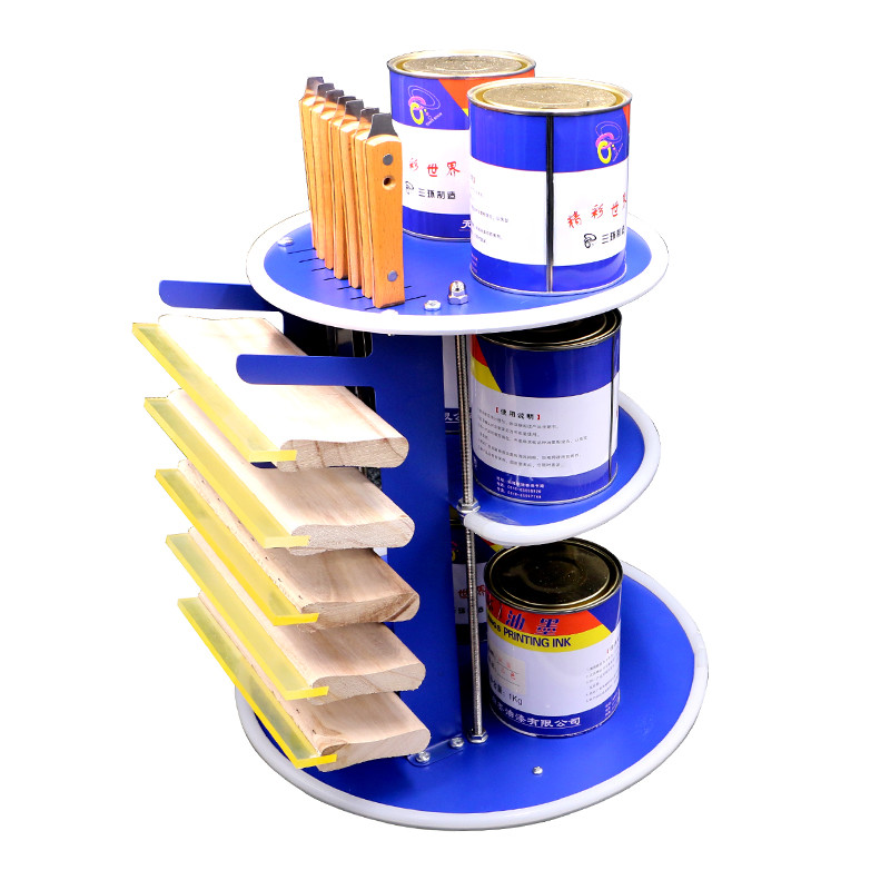 Screen Printing Storage Rack 3 Layers Ink Squeegee Shelf Press Tools Orginazer