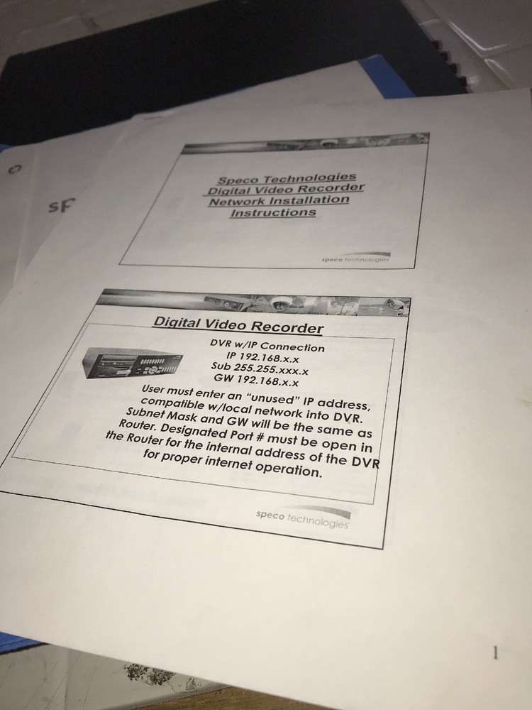 Speco Technoligies DVR-X4/IP Recorder