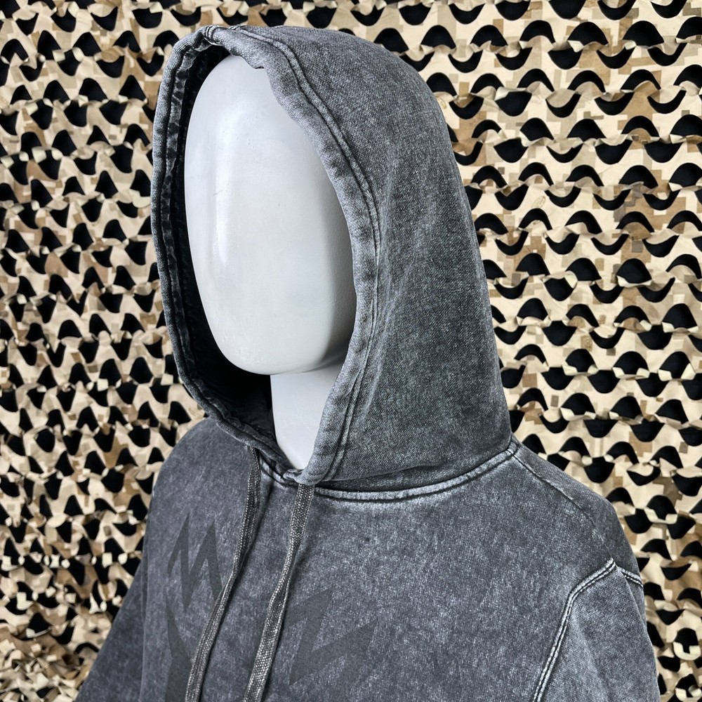 NEW HK Army Split Pullover Hooded Sweatshirt - Acid Wash - Medium