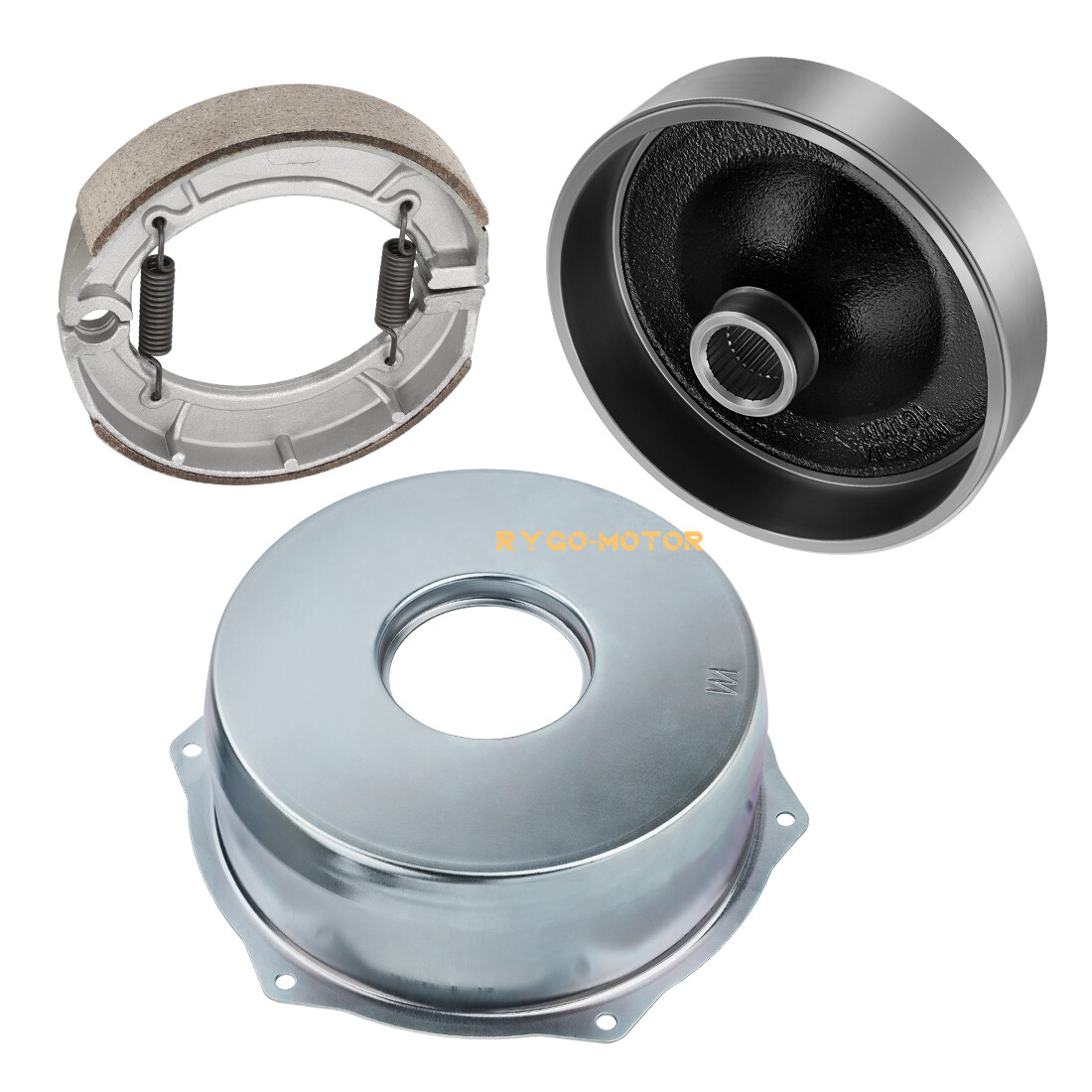 Rear Brake Drum Hub Shoes Cover Kit for Yamaha Big Bear 400 YFM400 4x4 2000-2004