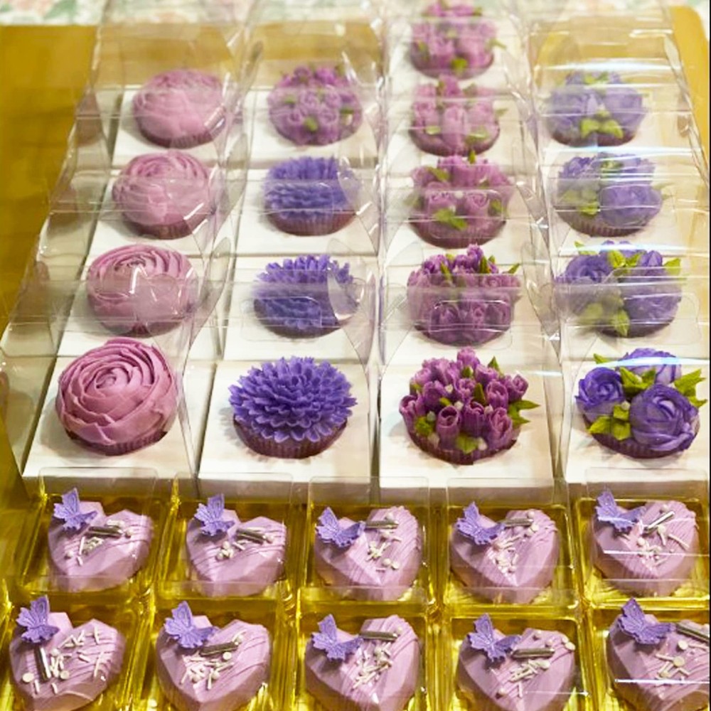 LOKQING 30 PCS Individual Cupcake Containers Single Cupcake Boxes with Handle...