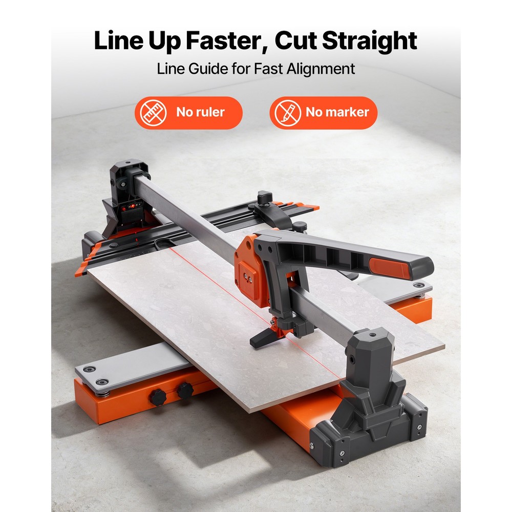 Uimoso 24-Inch Manual Tile Cutter with Spring Base and Adjustable Angle Guide