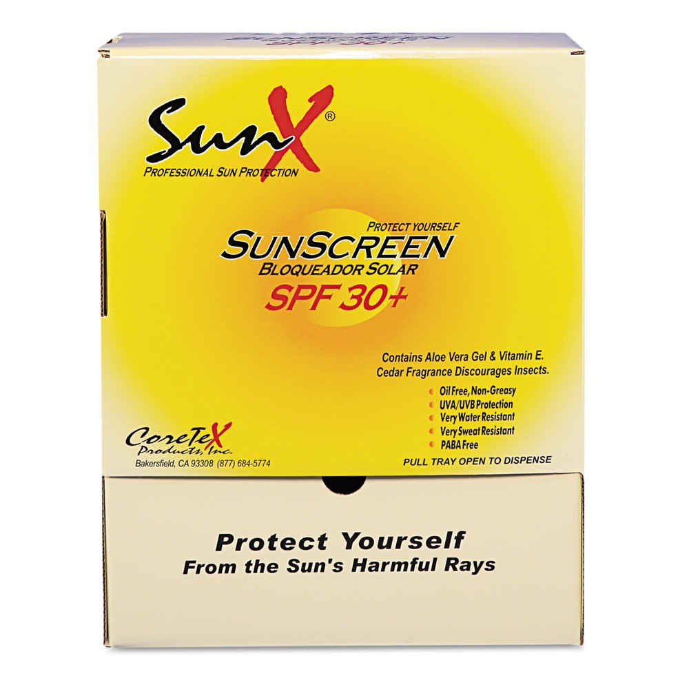 SunX CT91664 Single Dose Pouch SPF30 Sunscreen (100/BX) New