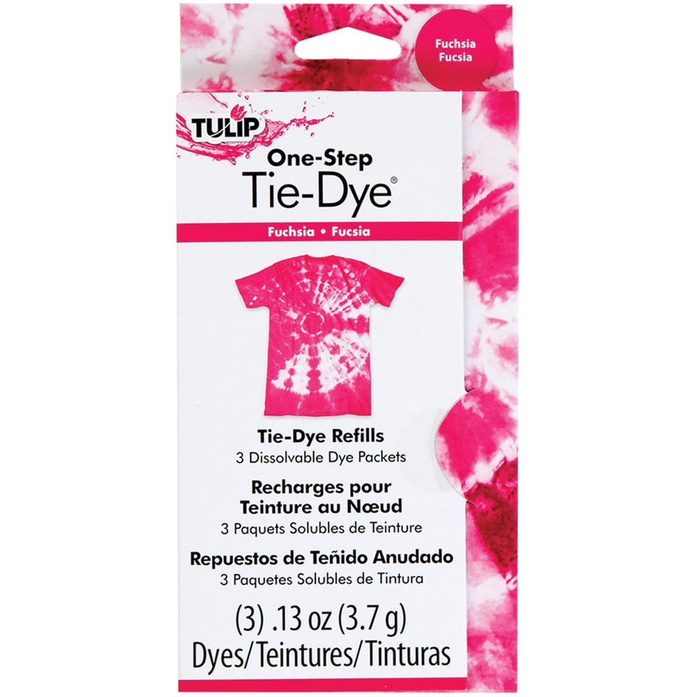 Tulip One-Step Tie-Dye Refill .13oz 3/Pkg Fuchsia