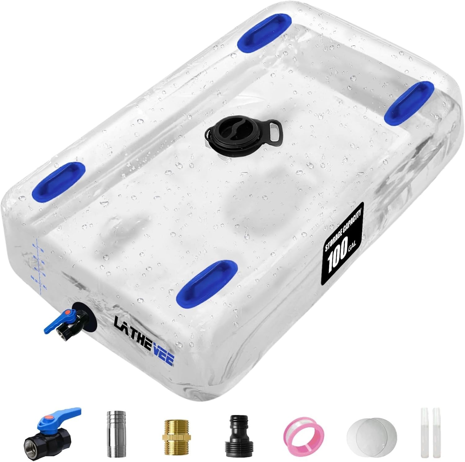 Water Storage Bladder, 100 Gallon Portable Water Tank, Collapsible Water Storage