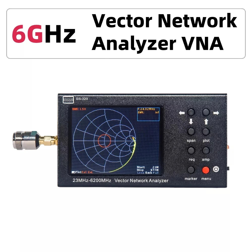 23-6200MHz Portable VNA SWR 6G WIFI 2.4G /4G/5.8G GPS Vector Network Analyzer