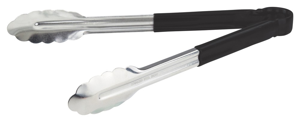 12" S/S Utility Tong, PP Hdl, Black (12 Each)