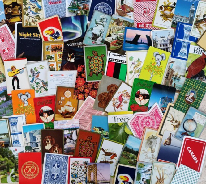 Random Lot of 50 Vintage to Modern Playing Cards for Junk Journaling