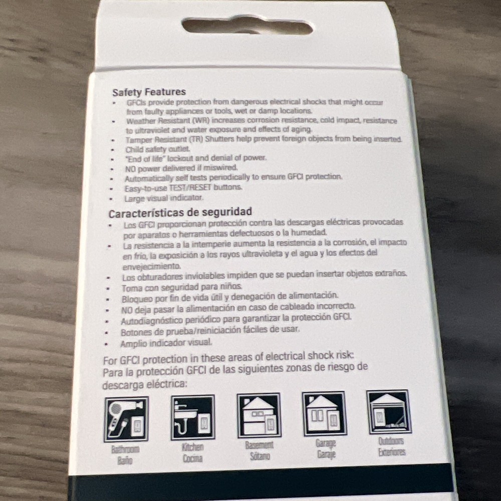 15amp White GFCI Outlet 010041