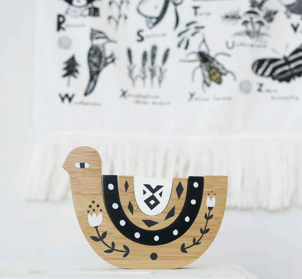 Wee Gallery Bamboo Nesting Bird - Eco friendly. Scandi Look.