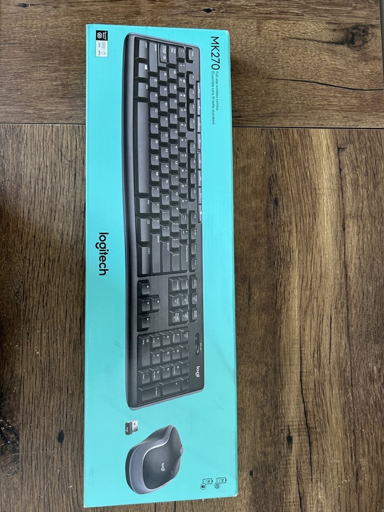 Logitech mk270 Wireless Keyboard and Mouse Combo Sealed Box IT Computer